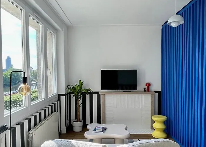 Apartmán Le Mondrian - Vue Sur Erdre - Proche Gare-tram *